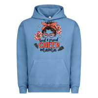 Pigment Pebble Blue loud&proud mama messy bun Urban Hoodie - MaliasSmallBusiness