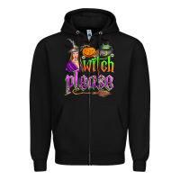 Black witch please Zipper Hoodie - Zillion Design Studio
