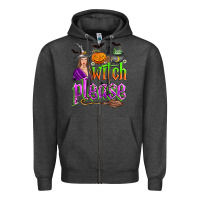 Charcoal Heather witch please Zipper Hoodie - Zillion Design Studio