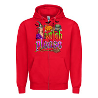 Red witch please Zipper Hoodie - Zillion Design Studio