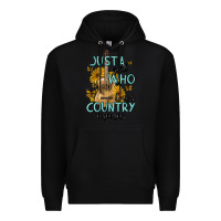 Black just a girl who loves country music Premium Hoodie - MaliasSmallBusiness
