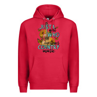 Cardinal just a girl who loves country music Premium Hoodie - MaliasSmallBusiness