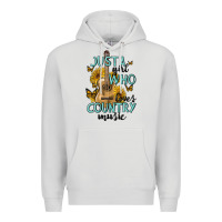 Dove Grey just a girl who loves country music Premium Hoodie - MaliasSmallBusiness