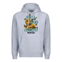 Heather Grey just a girl who loves country music Premium Hoodie - MaliasSmallBusiness