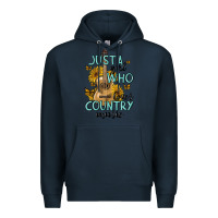 Navy just a girl who loves country music Premium Hoodie - MaliasSmallBusiness