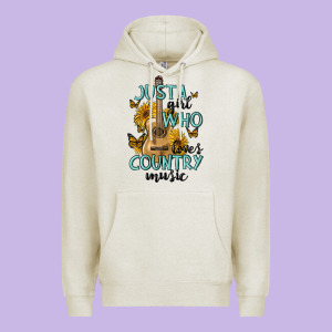 Just A Girl Who Loves Country Music Premium Hoodie Designed By Maliassmallbusiness