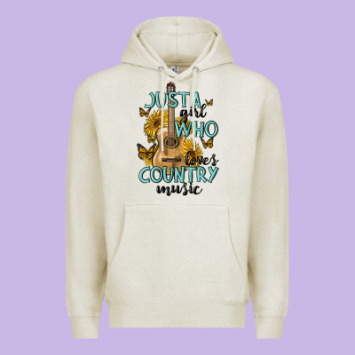 Just A Girl Who Loves Country Music Premium Hoodie Designed By Maliassmallbusiness