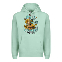 Seafoam just a girl who loves country music Premium Hoodie - MaliasSmallBusiness
