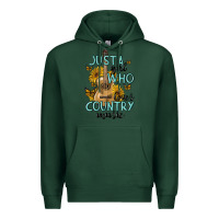 Sports Green just a girl who loves country music Premium Hoodie - MaliasSmallBusiness