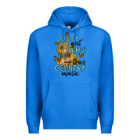 True Royal just a girl who loves country music Premium Hoodie - MaliasSmallBusiness