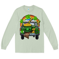 Matcha St Patrick's Day Truck With Pot Of Gold Horseshoe And Rainbow Long Sleeve Tee - RanaPortraitStore