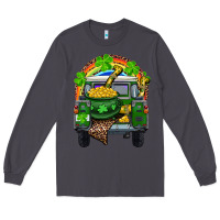 Smoke St Patrick's Day Truck With Pot Of Gold Horseshoe And Rainbow Long Sleeve Tee - RanaPortraitStore
