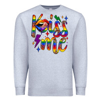 Heather Grey kiss me Premium Sweatshirt - JahusDesignShop