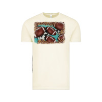 Vintage Arctic American football leopard cowhide turquoise  leather background Vintage Tee - BarkalooDesign