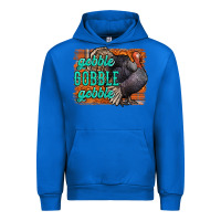 Cobalt Thanksgiving Turkey Gobble Gobble Urban Hoodie - NancyCooperArtShop