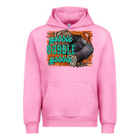 Fuchsia Pink Thanksgiving Turkey Gobble Gobble Urban Hoodie - NancyCooperArtShop