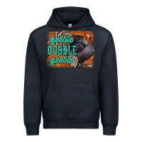 Navy Thanksgiving Turkey Gobble Gobble Urban Hoodie - NancyCooperArtShop