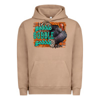 Pigment Burro Thanksgiving Turkey Gobble Gobble Urban Hoodie - NancyCooperArtShop