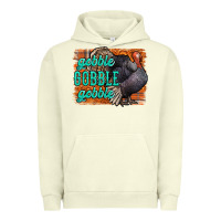 Pigment Pistachio Thanksgiving Turkey Gobble Gobble Urban Hoodie - NancyCooperArtShop
