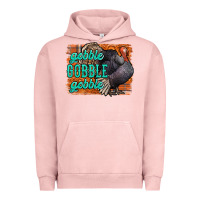 Pigment Salmon Thanksgiving Turkey Gobble Gobble Urban Hoodie - NancyCooperArtShop