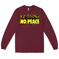 Burgundy no justice no peace Long Sleeve Tee - Zillion Design Studio