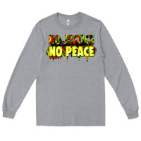 Heather Grey no justice no peace Long Sleeve Tee - Zillion Design Studio