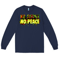 Navy no justice no peace Long Sleeve Tee - Zillion Design Studio