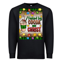 Black christmas fueled by cocoa and christ Premium Sweatshirt - Artiststas