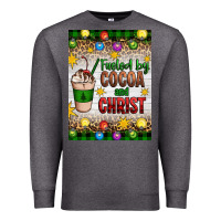 Charcoal Heather christmas fueled by cocoa and christ Premium Sweatshirt - Artiststas