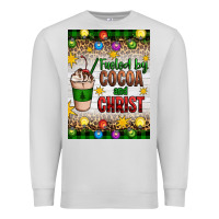Dove Grey christmas fueled by cocoa and christ Premium Sweatshirt - Artiststas