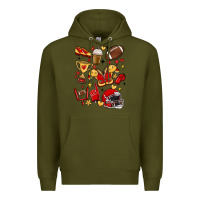Army Green i'm a hot mess, always stressed,and proudly a foot Premium Hoodie - MaliasSmallBusiness
