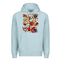 Blue Mist i'm a hot mess, always stressed,and proudly a foot Premium Hoodie - MaliasSmallBusiness