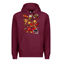 Burgundy i'm a hot mess, always stressed,and proudly a foot Premium Hoodie - MaliasSmallBusiness