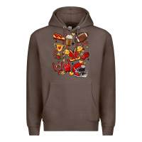 Coffee i'm a hot mess, always stressed,and proudly a foot Premium Hoodie - MaliasSmallBusiness