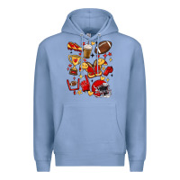 Colony Blue i'm a hot mess, always stressed,and proudly a foot Premium Hoodie - MaliasSmallBusiness