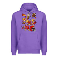 Purple i'm a hot mess, always stressed,and proudly a foot Premium Hoodie - MaliasSmallBusiness