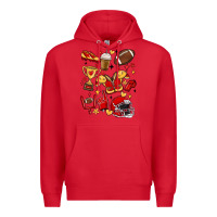 Red i'm a hot mess, always stressed,and proudly a foot Premium Hoodie - MaliasSmallBusiness