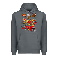 Rock i'm a hot mess, always stressed,and proudly a foot Premium Hoodie - MaliasSmallBusiness
