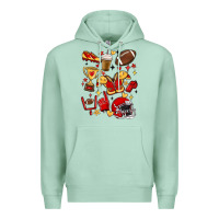 Seafoam i'm a hot mess, always stressed,and proudly a foot Premium Hoodie - MaliasSmallBusiness