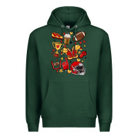 Sports Green i'm a hot mess, always stressed,and proudly a foot Premium Hoodie - MaliasSmallBusiness