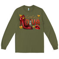 Army Green birthday diva Long Sleeve Tee - texasbilliewilder
