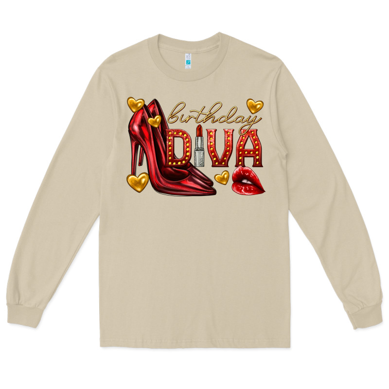 Birthday Diva Long Sleeve Tee by texasbilliewilder | Teevron