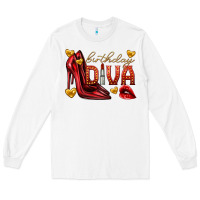 White birthday diva Long Sleeve Tee - texasbilliewilder
