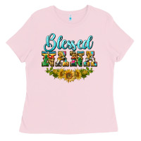 Bubblegum Pink blessed nana Ladies Tee - BarkalooDesign