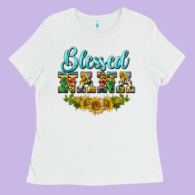 Blessed Nana Ladies Tee Designed By Barkaloodesign