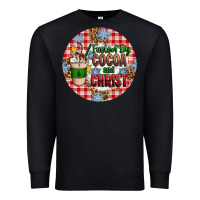 Black christmas fueled by cocoa and christ ornament Premium Sweatshirt - Artiststas