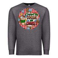 Charcoal Heather christmas fueled by cocoa and christ ornament Premium Sweatshirt - Artiststas
