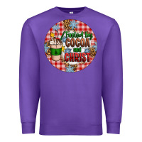 Purple christmas fueled by cocoa and christ ornament Premium Sweatshirt - Artiststas