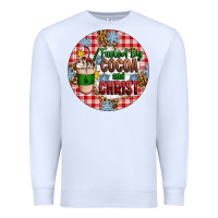White christmas fueled by cocoa and christ ornament Premium Sweatshirt - Artiststas