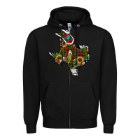 Black christmas texas Zipper Hoodie - RanaPortraitStore